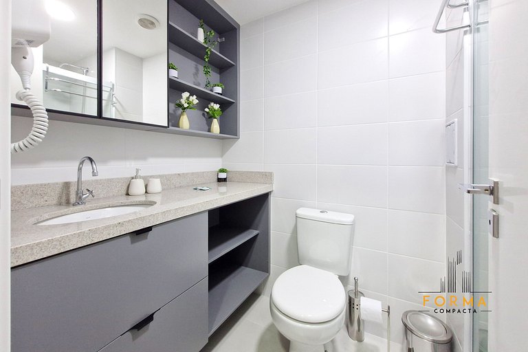 M107 Studio c/ varanda espaçosa | Tatuapé