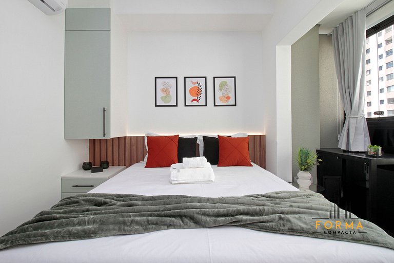 M806 Studio estiloso c/ varanda