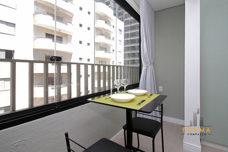 M806 Studio estiloso c/ varanda