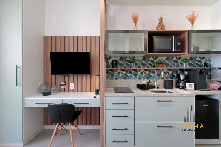 M806 Studio estiloso c/ varanda