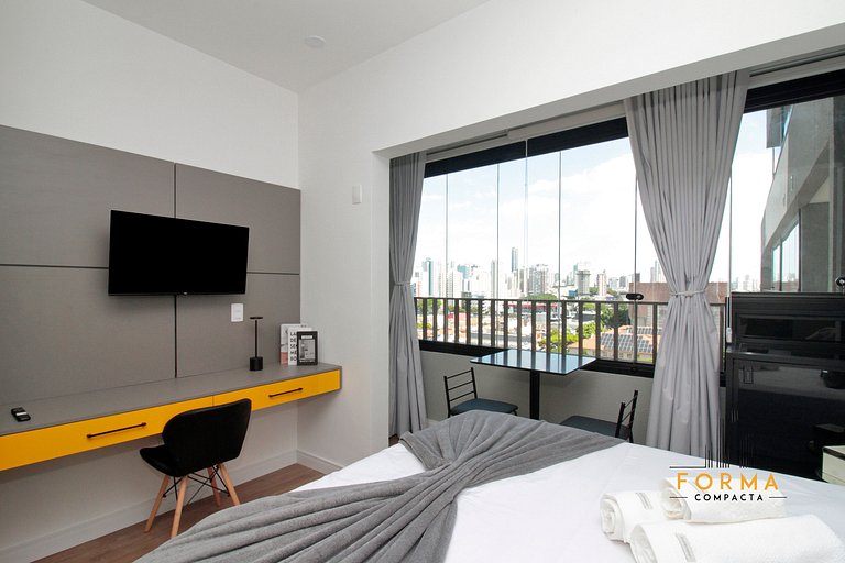 M1019 Studio no 10º andar | Vista do Tatuapé