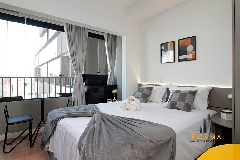 M1019 Studio no 10º andar | Vista do Tatuapé