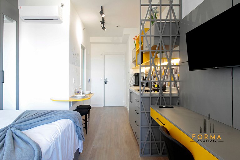 M1019 Studio no 10º andar | Vista do Tatuapé