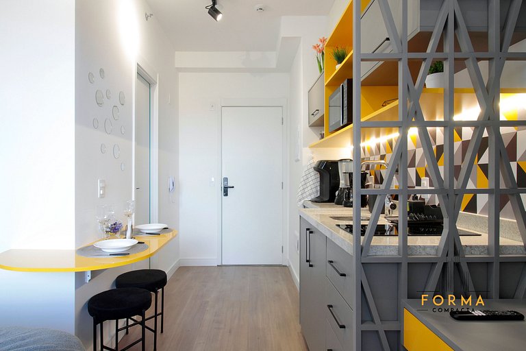 M1019 Studio no 10º andar | Vista do Tatuapé