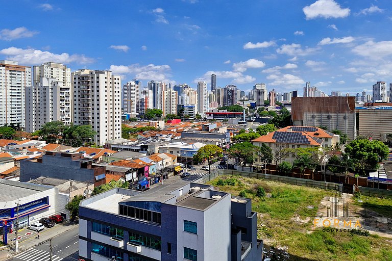 M1019 Studio no 10º andar | Vista do Tatuapé