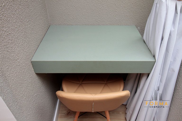 M807 Studio c/ Varanda e Vista Aberta | Tatuapé