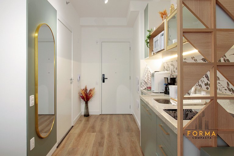 M807 Studio c/ Varanda e Vista Aberta | Tatuapé