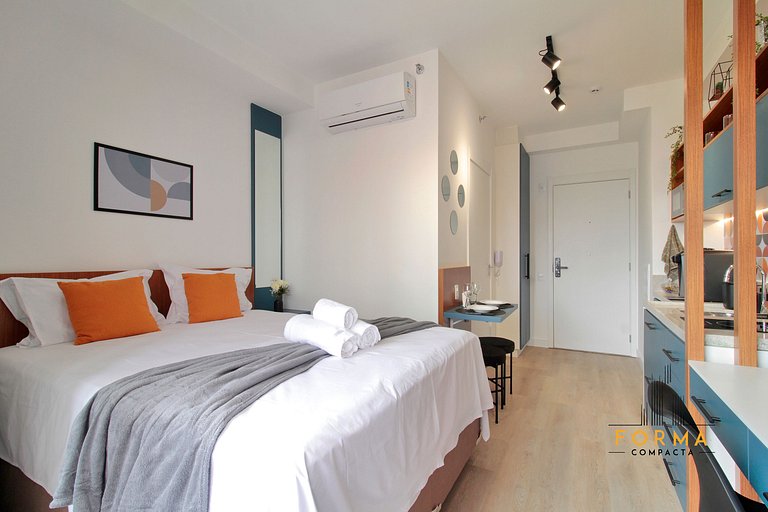 M515 Studio prático p/ curta ou longa estadia