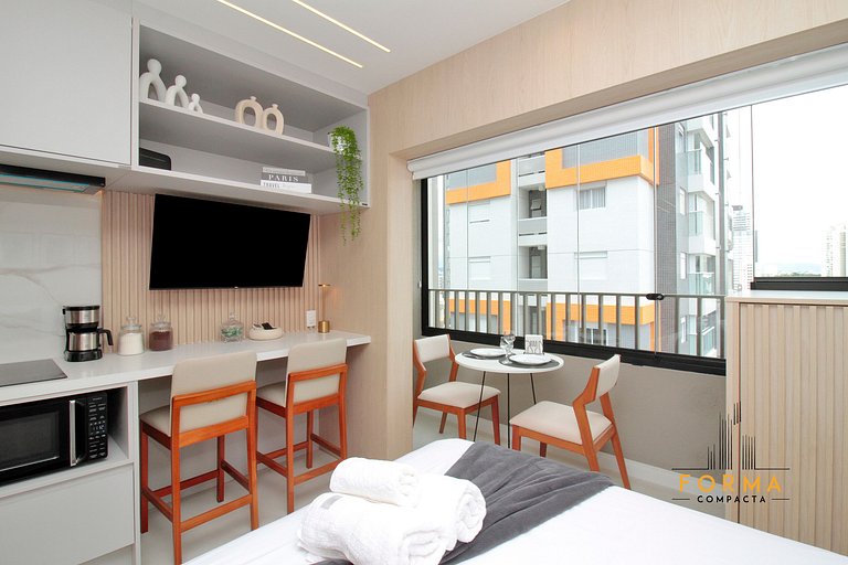 M616 Studio ideal para estadias curtas ou longas