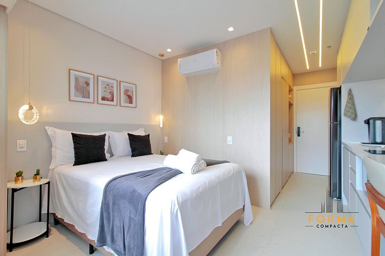 M616 Studio ideal para estadias curtas ou longas