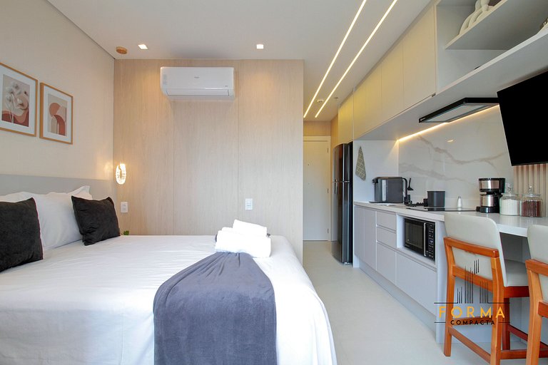 M616 Studio ideal para estadias curtas ou longas