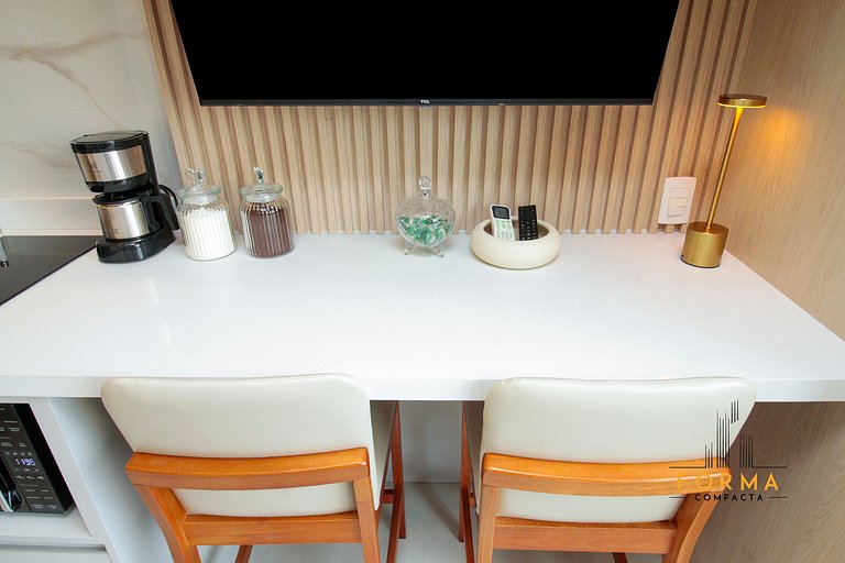 M616 Studio ideal para estadias curtas ou longas