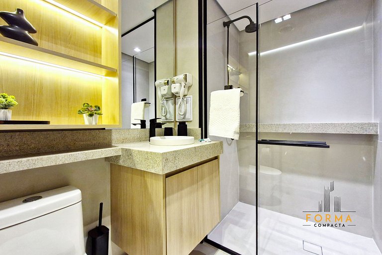 M616 Studio ideal para estadias curtas ou longas